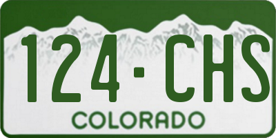CO license plate 124CHS