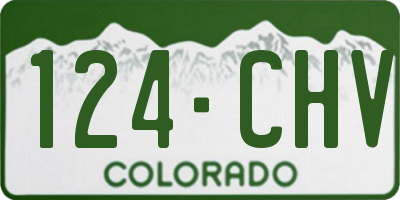 CO license plate 124CHV