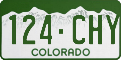CO license plate 124CHY