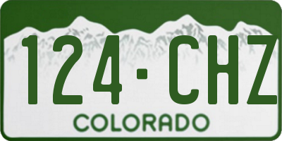 CO license plate 124CHZ