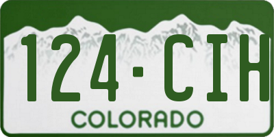 CO license plate 124CIH
