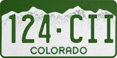 CO license plate 124CII