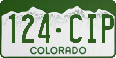 CO license plate 124CIP