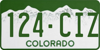 CO license plate 124CIZ