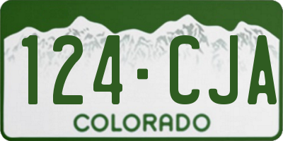 CO license plate 124CJA