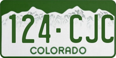 CO license plate 124CJC