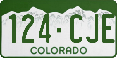 CO license plate 124CJE