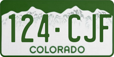 CO license plate 124CJF