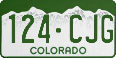 CO license plate 124CJG