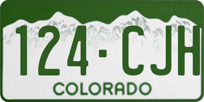 CO license plate 124CJH