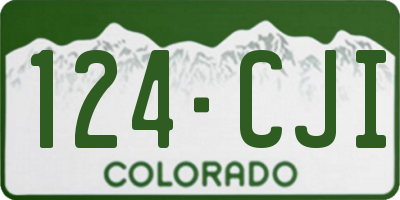 CO license plate 124CJI