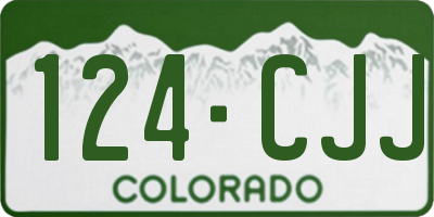 CO license plate 124CJJ