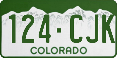 CO license plate 124CJK