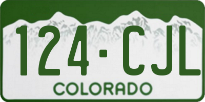 CO license plate 124CJL