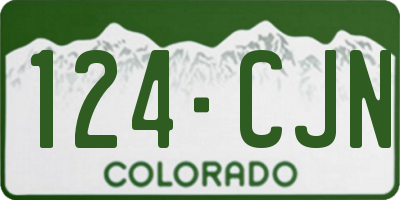 CO license plate 124CJN