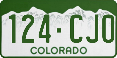CO license plate 124CJO