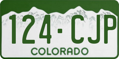 CO license plate 124CJP