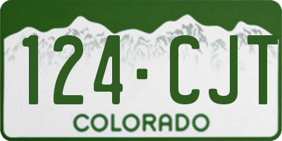 CO license plate 124CJT