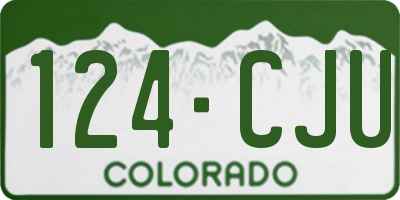 CO license plate 124CJU