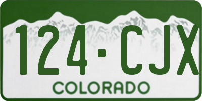 CO license plate 124CJX