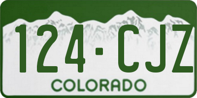CO license plate 124CJZ