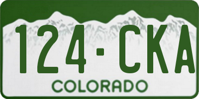 CO license plate 124CKA