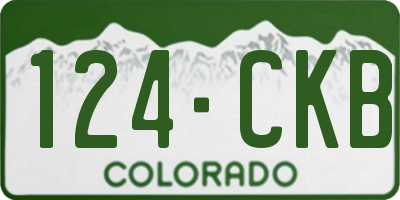 CO license plate 124CKB