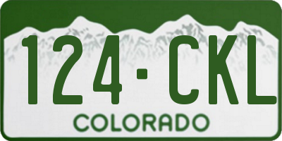CO license plate 124CKL