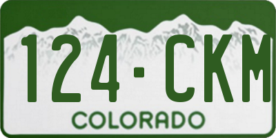 CO license plate 124CKM