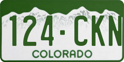 CO license plate 124CKN