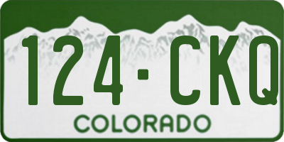 CO license plate 124CKQ