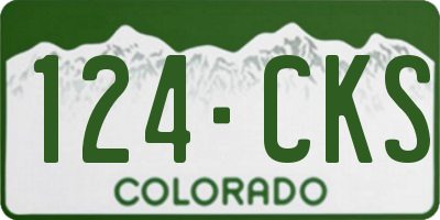 CO license plate 124CKS