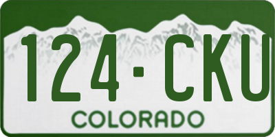 CO license plate 124CKU