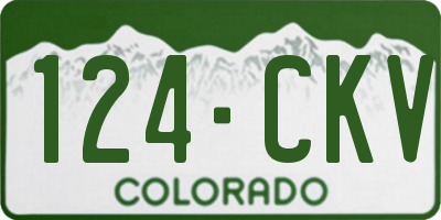 CO license plate 124CKV
