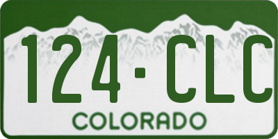 CO license plate 124CLC