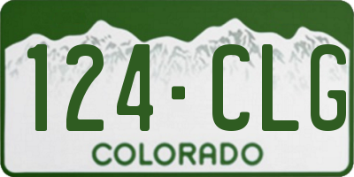 CO license plate 124CLG