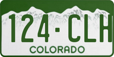 CO license plate 124CLH