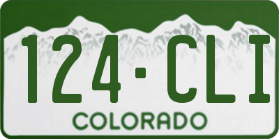 CO license plate 124CLI