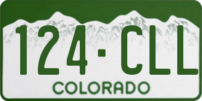 CO license plate 124CLL