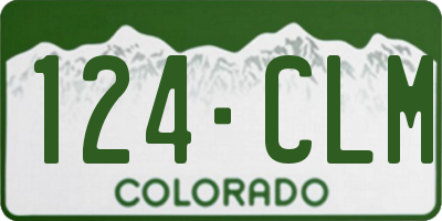 CO license plate 124CLM
