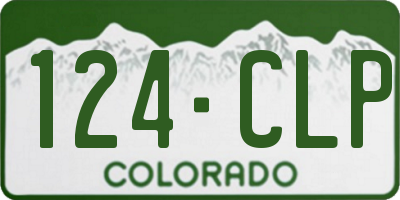CO license plate 124CLP