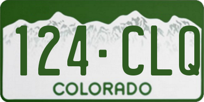 CO license plate 124CLQ