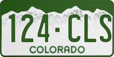 CO license plate 124CLS