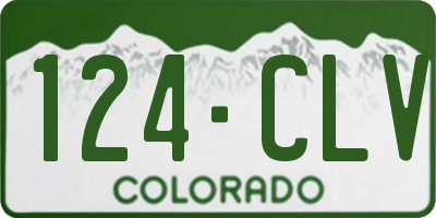 CO license plate 124CLV