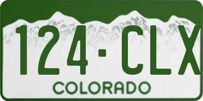 CO license plate 124CLX