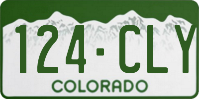 CO license plate 124CLY