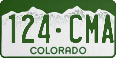 CO license plate 124CMA
