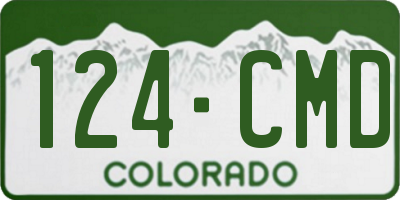 CO license plate 124CMD