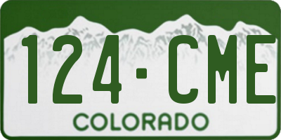 CO license plate 124CME