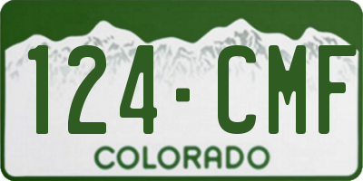 CO license plate 124CMF